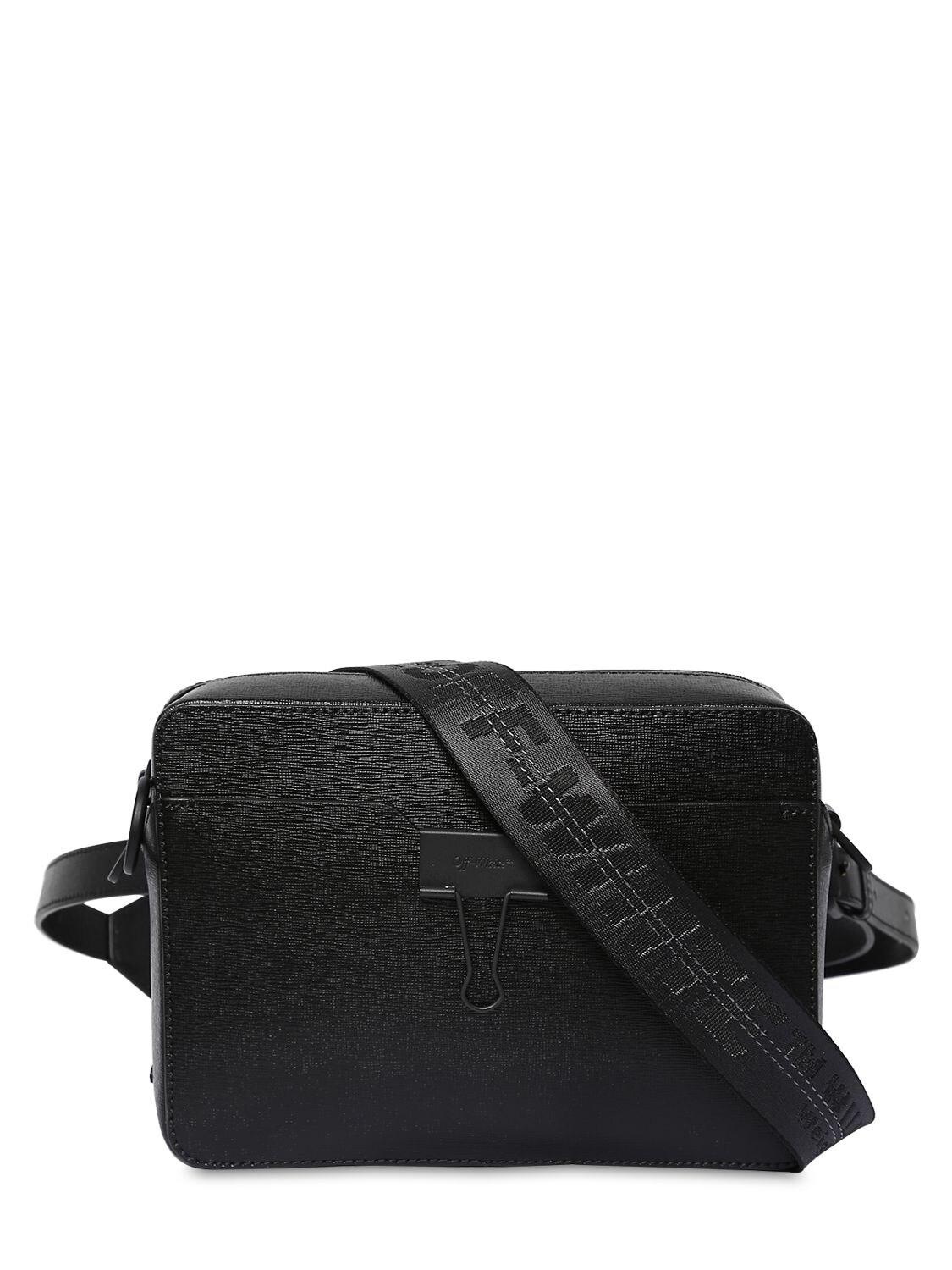 Off-White c/o Virgil Abloh Leather Camera Bag in Black for Men - Lyst