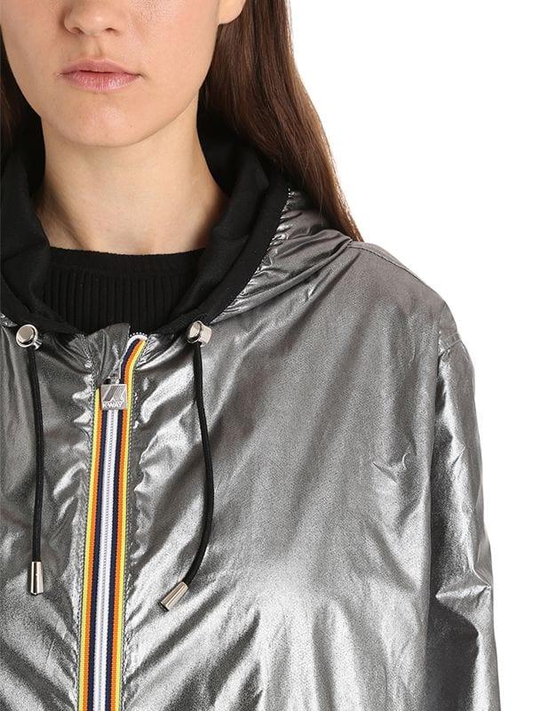 Coupe vent argenté femme new arrivals