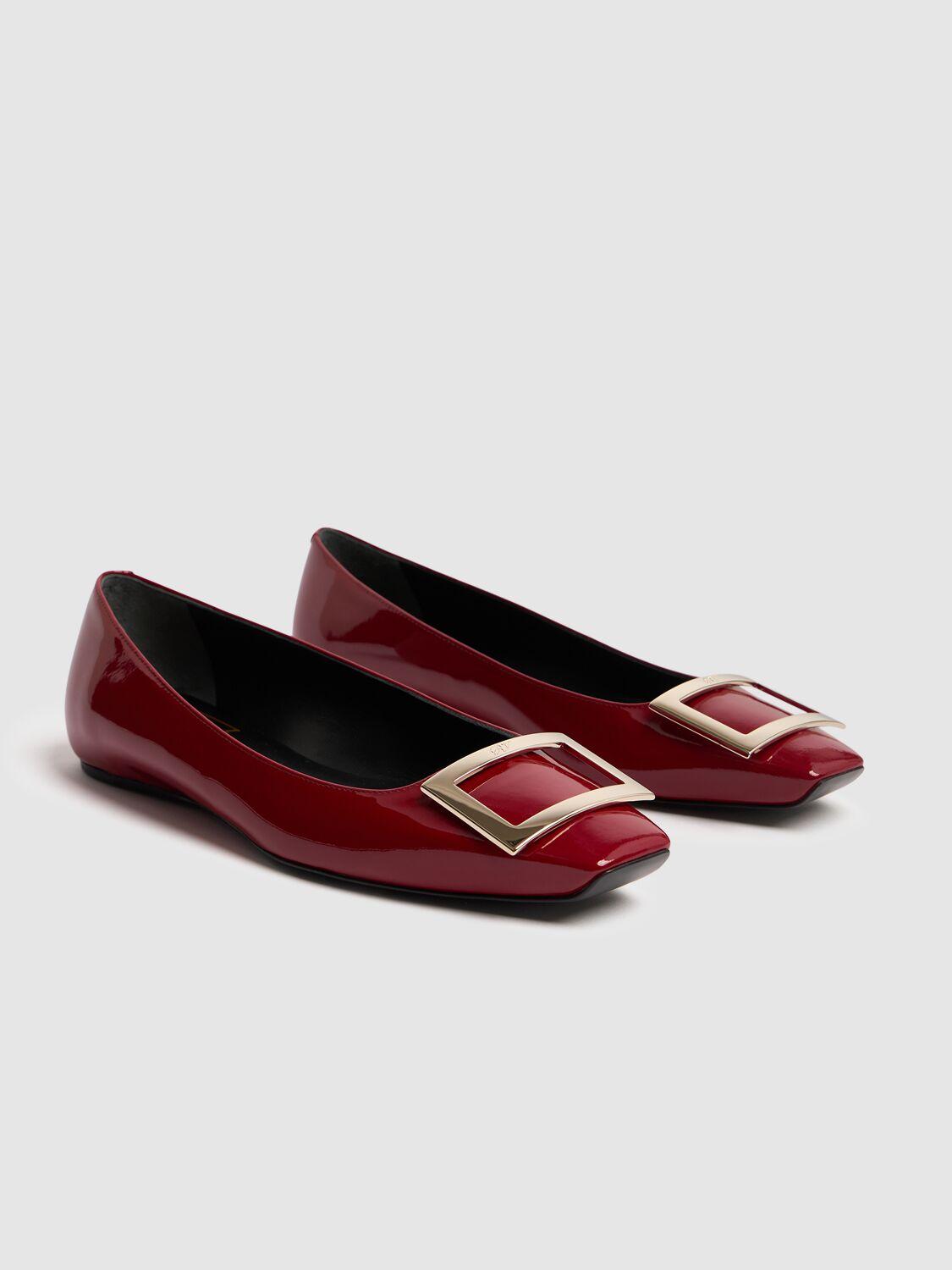 Roger Vivier レディース レッド Trompette パテントレザーフラット  