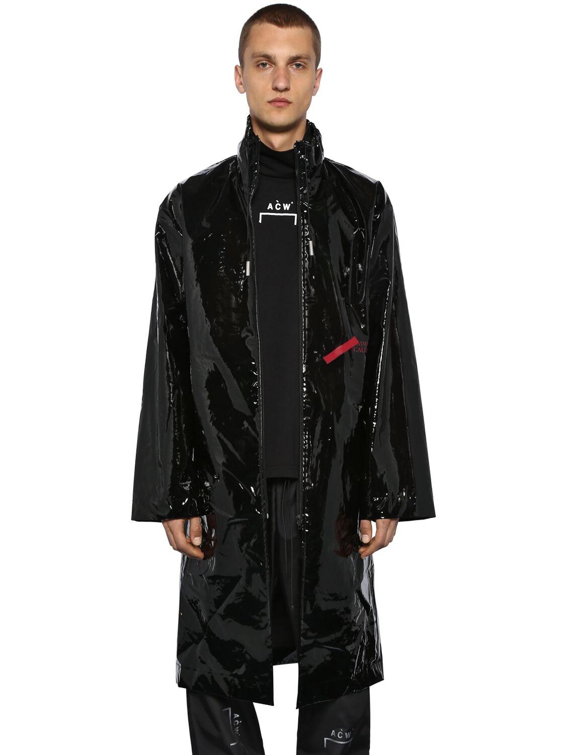 A_COLD_WALL* Printed Pvc Raincoat in Black for Men - Lyst