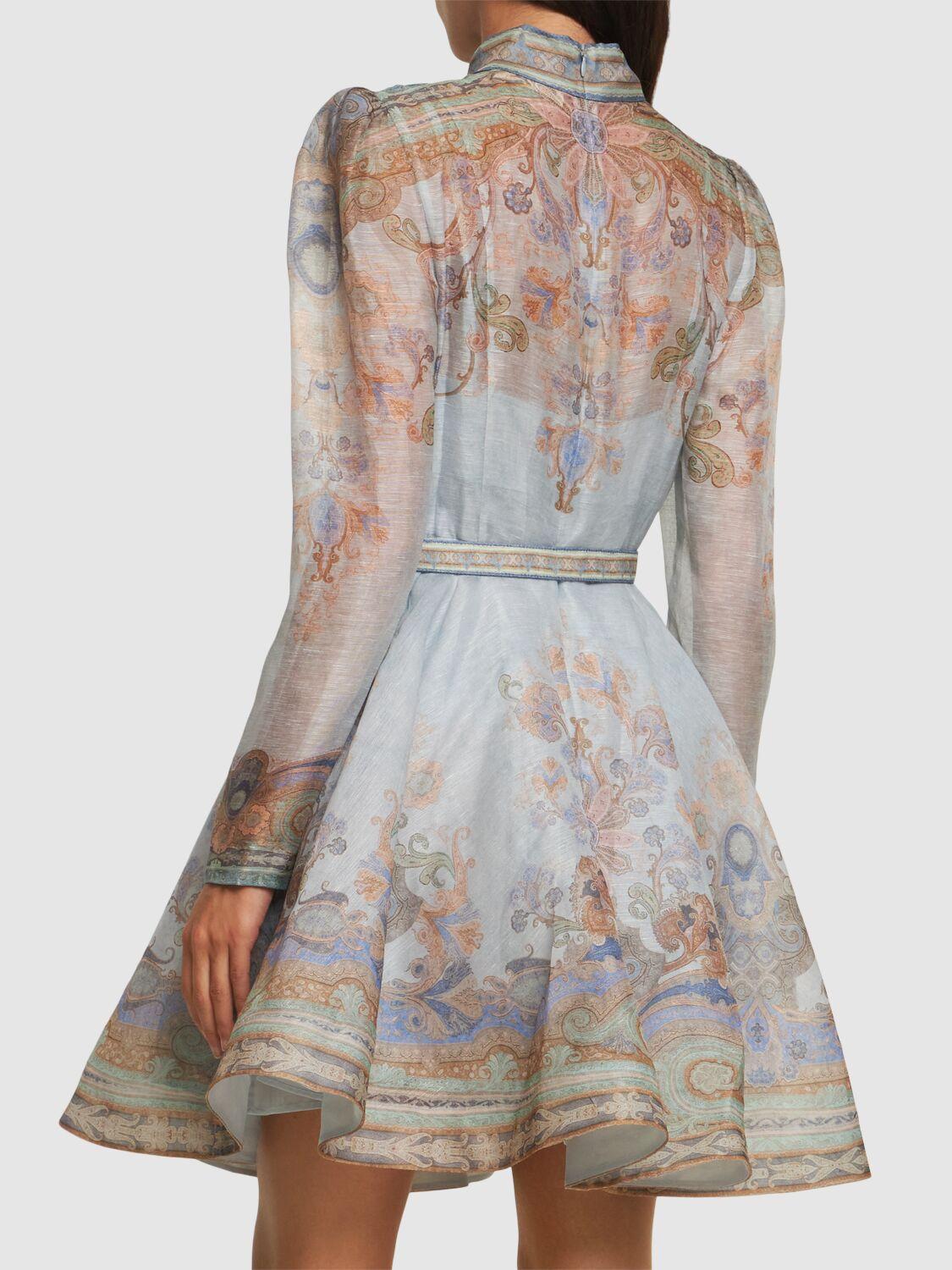 Zimmermann レディース グレー Eden リネン&シルクオーガンザ