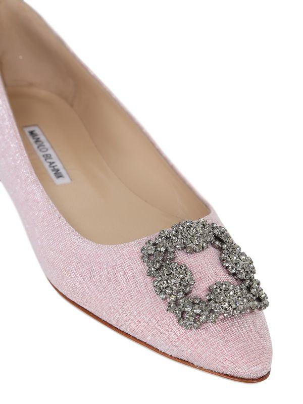 manolo blahnik hangisi flats pink