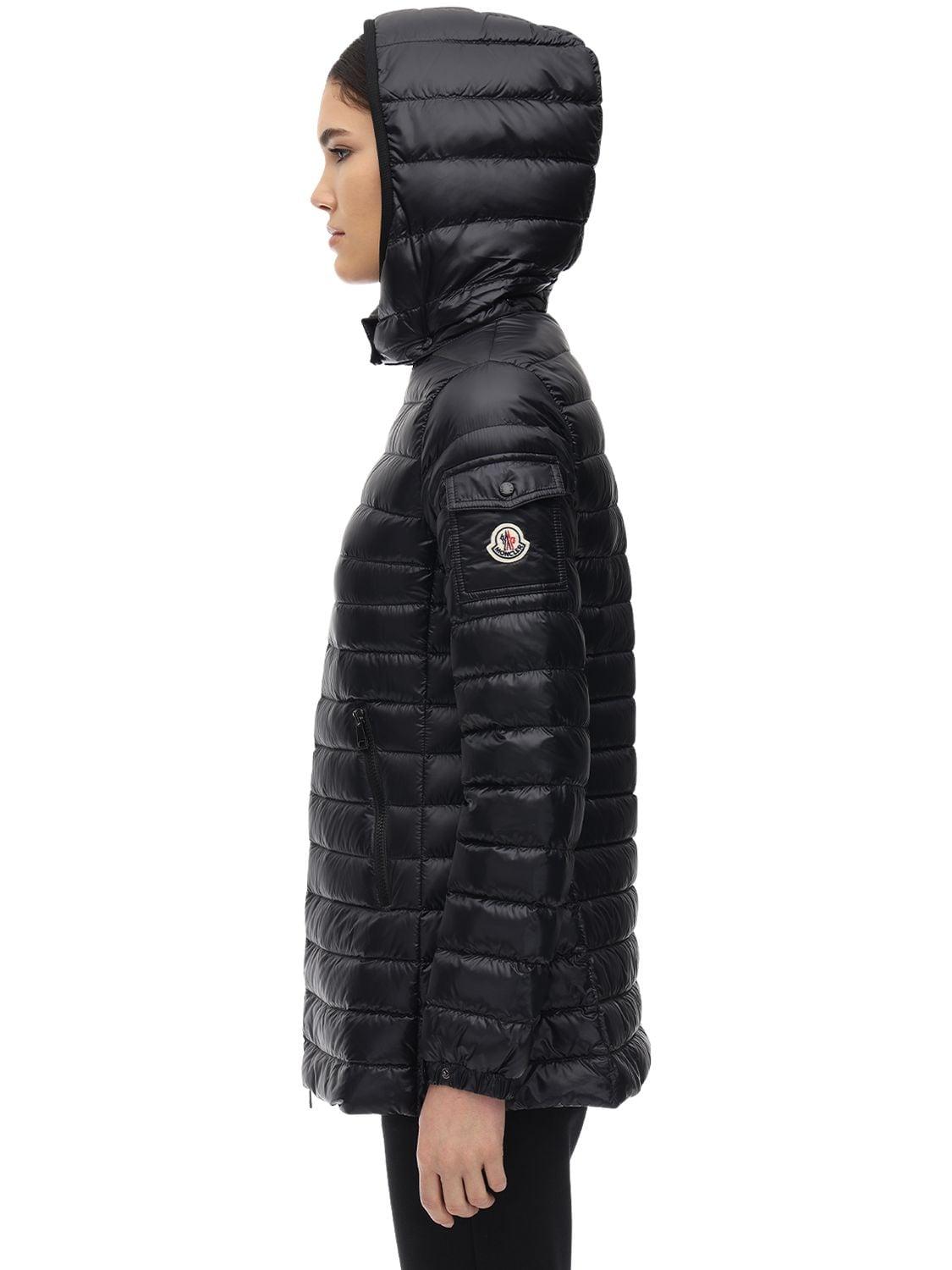 Moncler Synthetic Menthe Giubbotto Hooded Drawstring Puffer Coat in Black -  Save 53% | Lyst