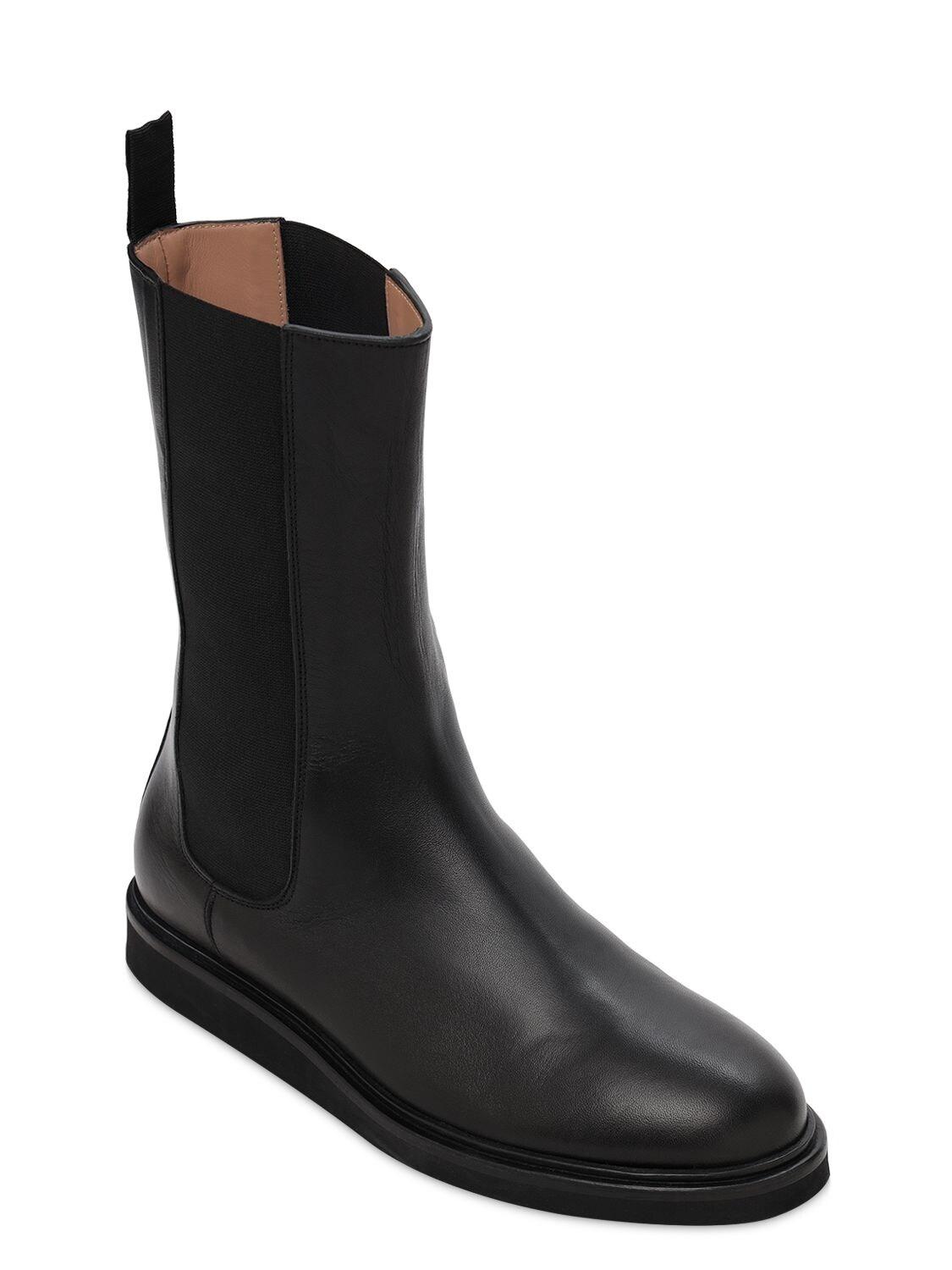 LEGRES 30mm Leather Chelsea Boots in Black - Save 17% | Lyst