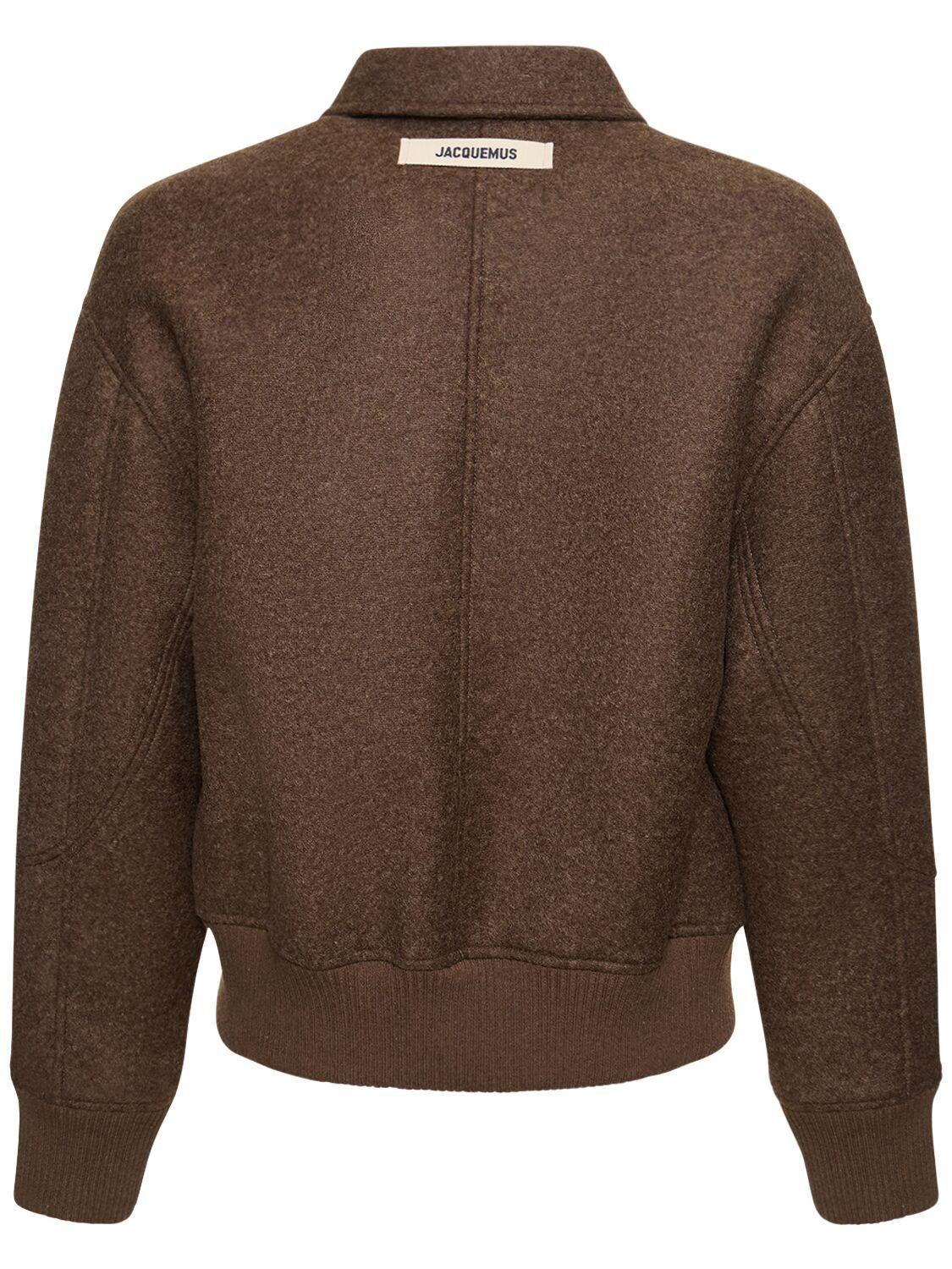 Jacquemus Le Bomber Feltro Wool Jacket in Brown for Men | Lyst Jacquemus Le Bomber Feltro Wool Jacket in Brown for Men | Lyst