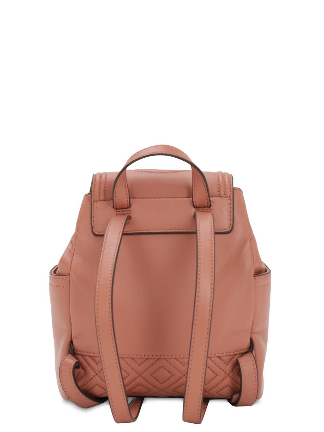 tory burch fleming lambskin leather backpack