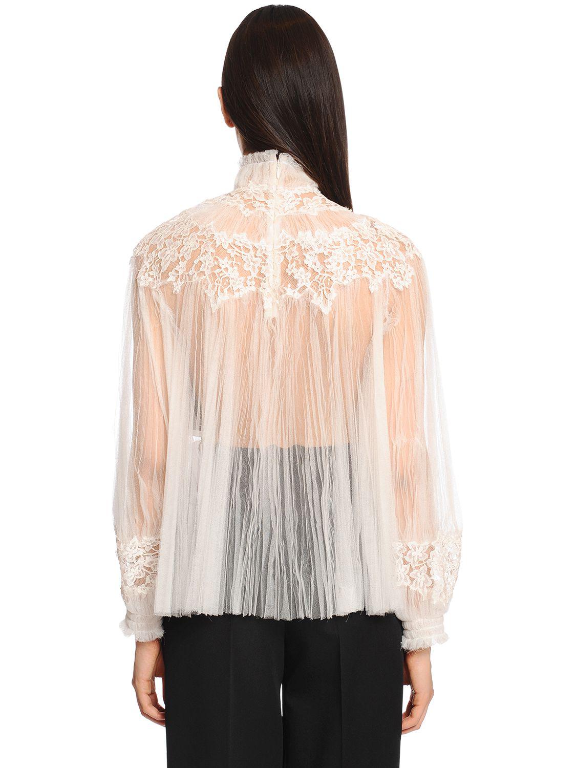 sheer ivory blouse