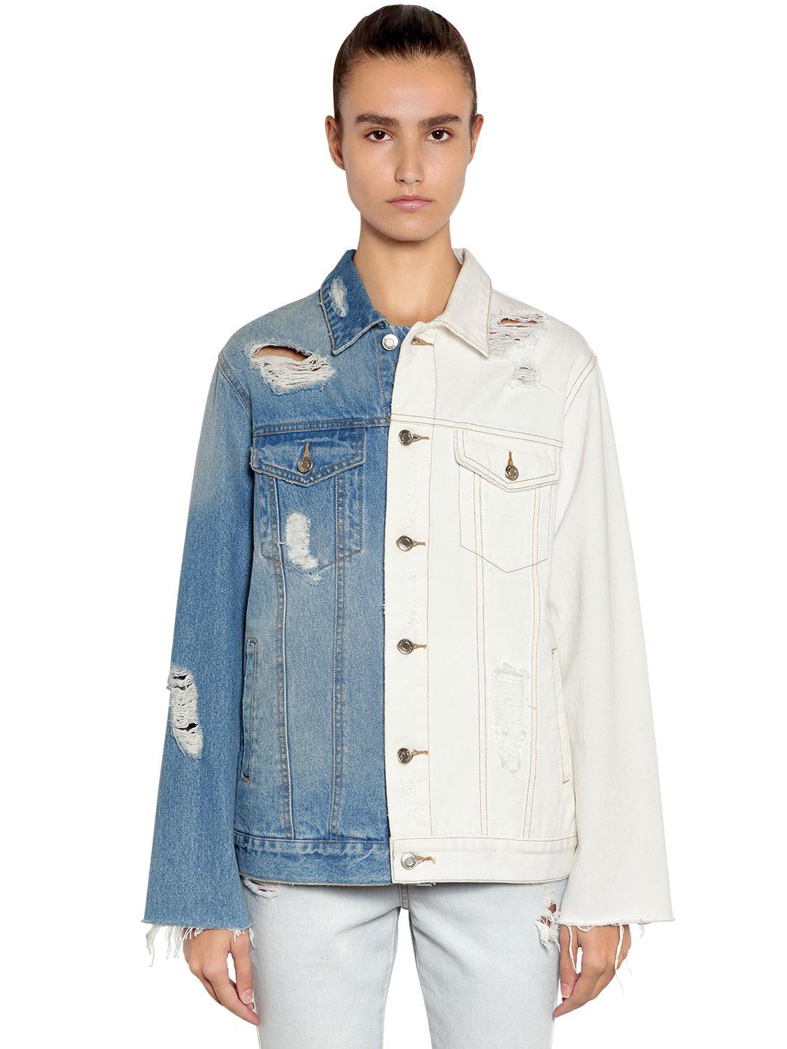 two tone jean jacket