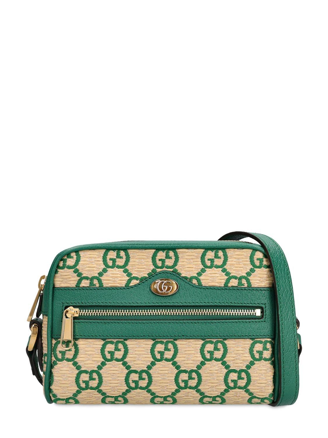 Gucci Ophidia Gg-canvas Mini Crossbody Bag in Green for Men
