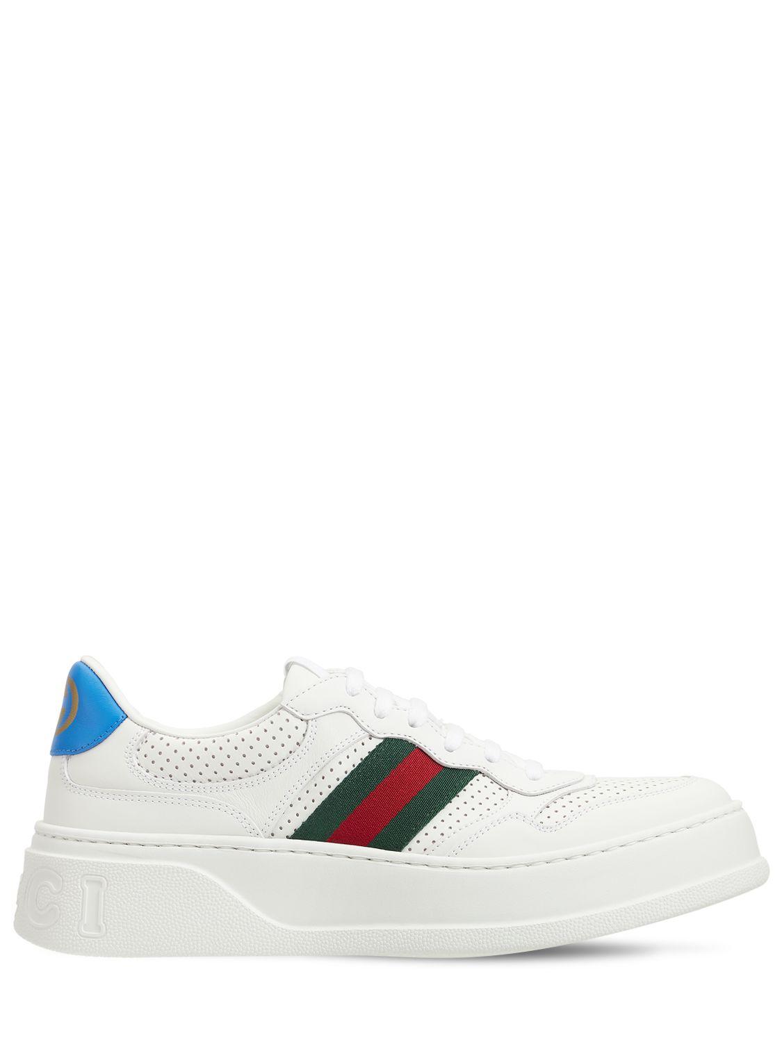 Gucci white and store red shoes