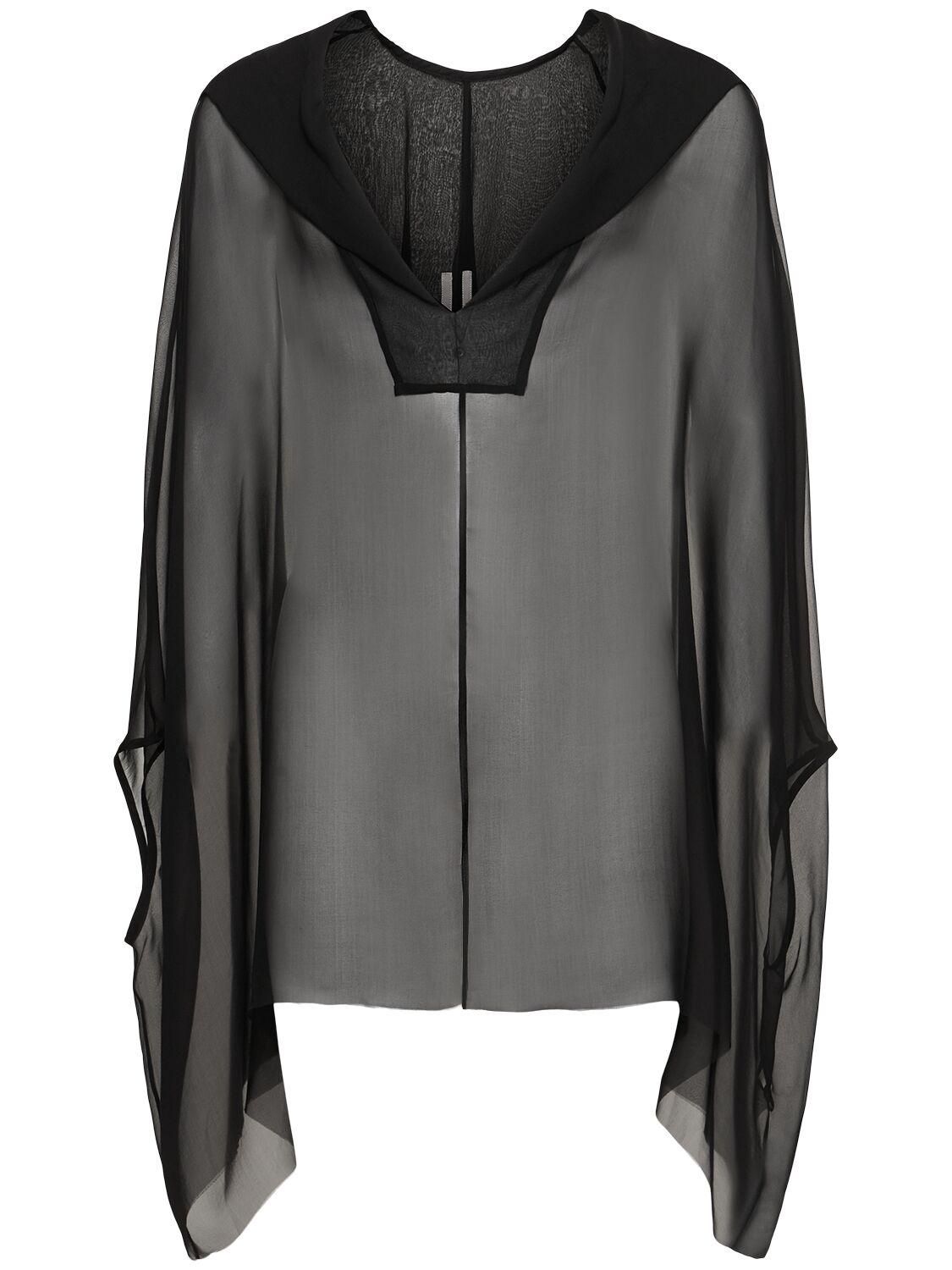 関送込【RICK OWENS】フード付きカフタン ナチュラル RICK OWENS - 【25SS】フーデッド カフタン ドレス / HOODED