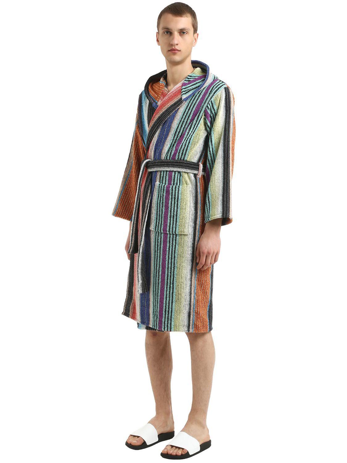 Missoni Viviette Cotton Bathrobe In Blue Lyst