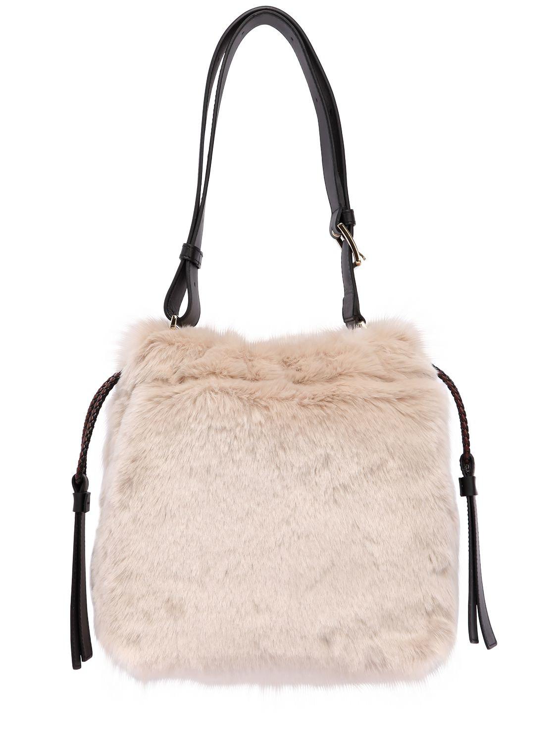 furla faux fur bag