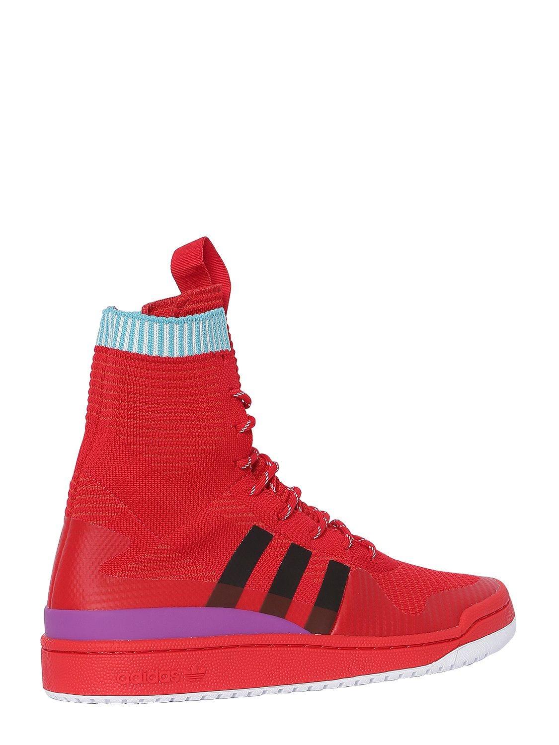 adidas Originals Forum Adventure High Top Sneakers in Red for Men | Lyst
