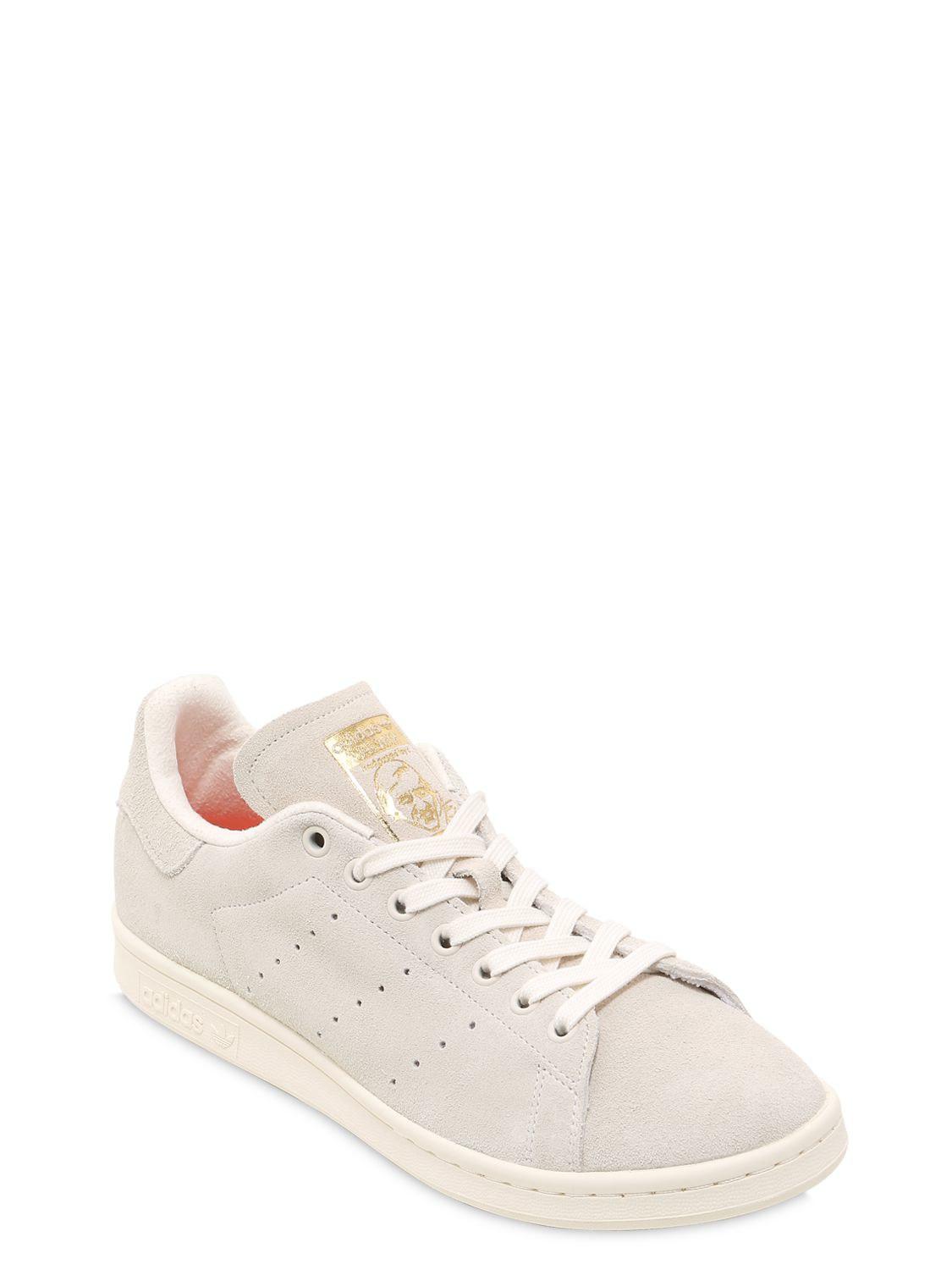 adidas Originals Stan Smith Suede Sneakers in Natural for Men | Lyst