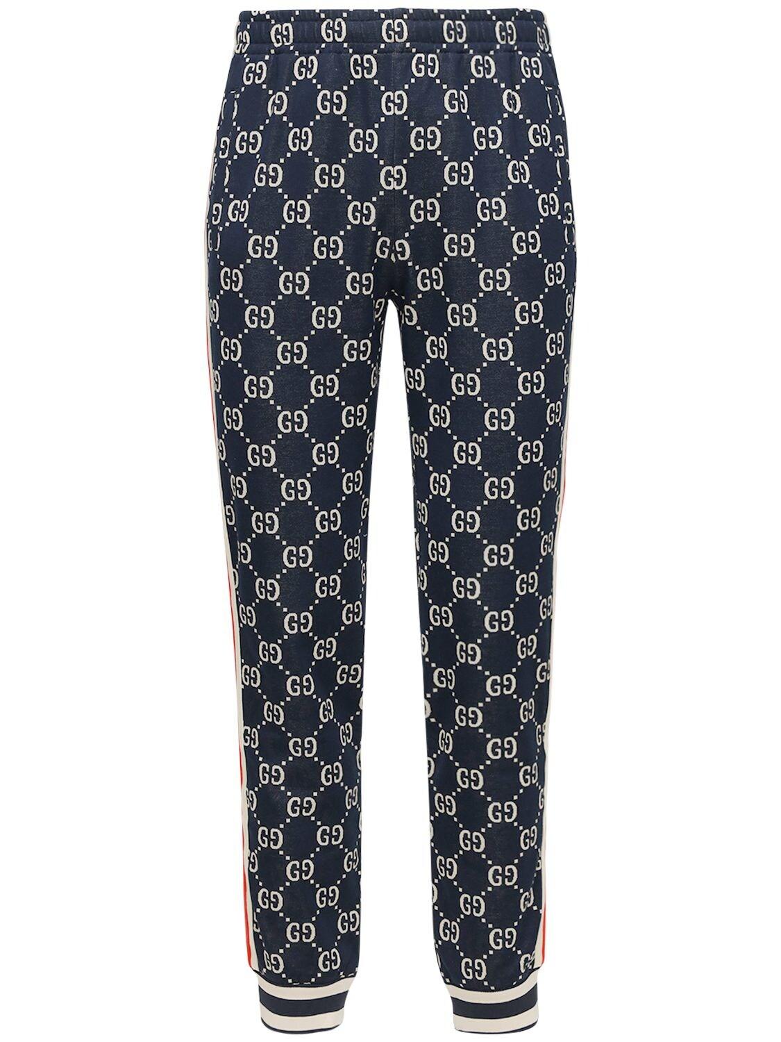 Derved perforere lys pære Gucci Cotton GG Jacquard jogging Pant in Blue for Men - Save 31% - Lyst
