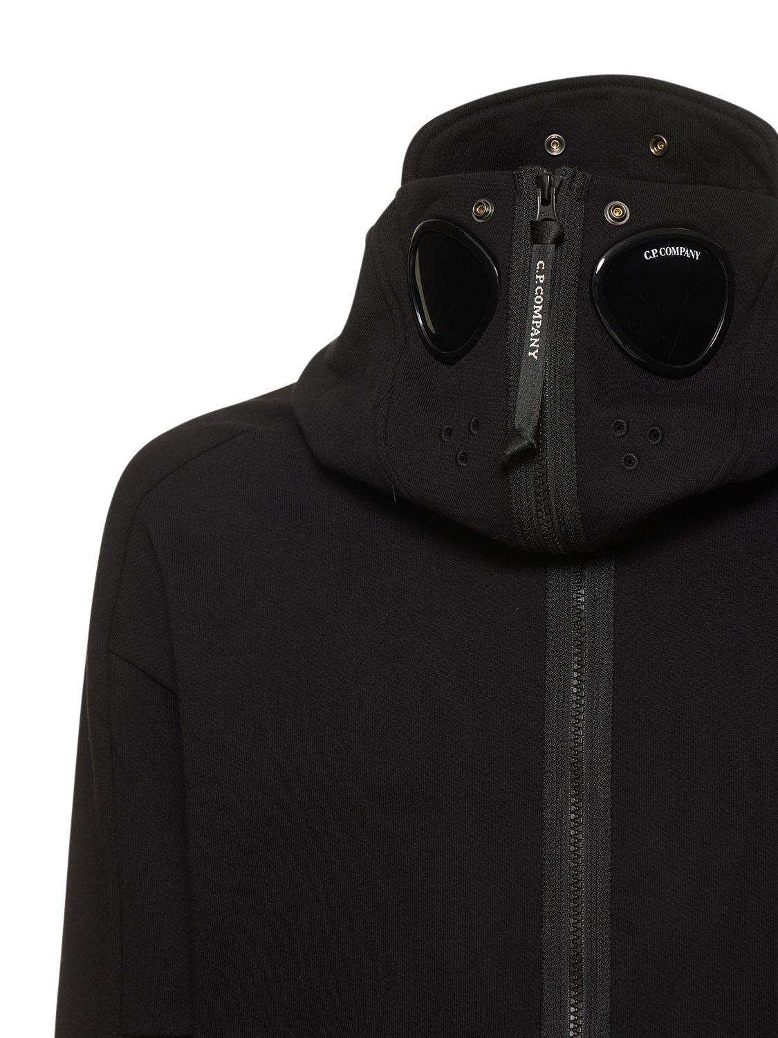 Cp company clearance goggle hoodie black