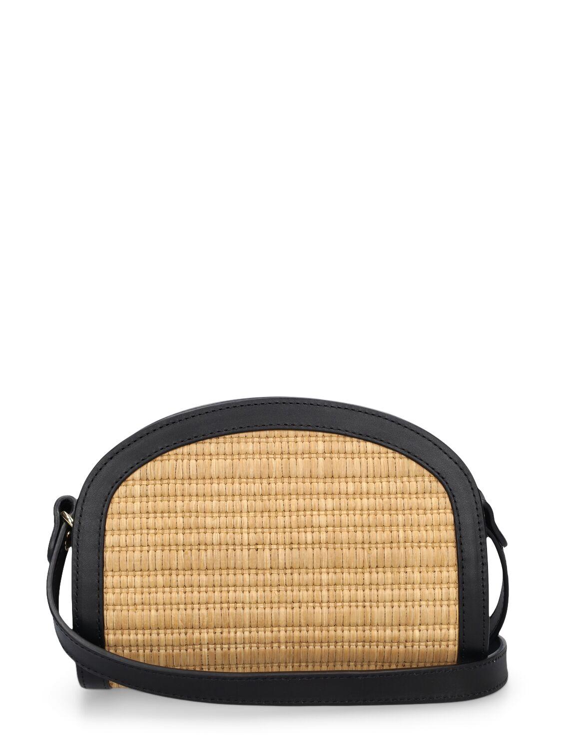 バッグ A.P.C mini Demi-Lune raffia crossbodybag A.P.C mini Demi-Lune raffia crossbodybag