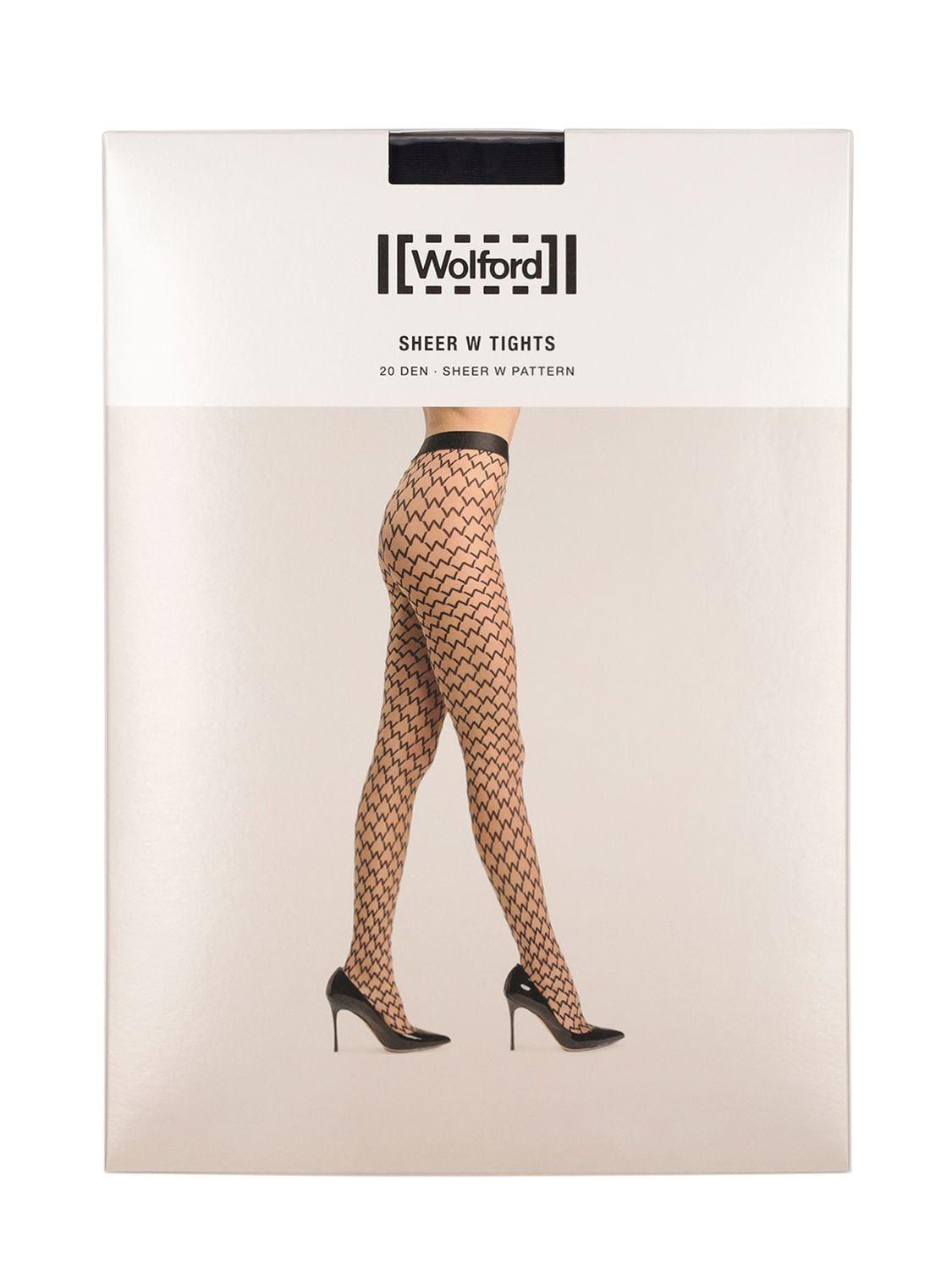 Intricate Sheer Tights in Black - Wolford