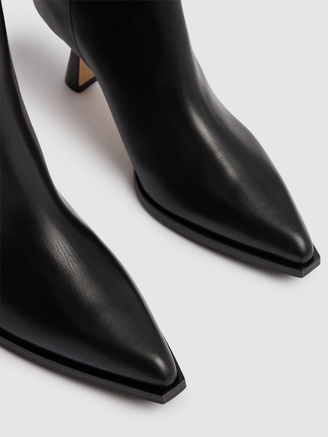 Aeyde 75Mm Kala Leather Ankle Boots in Black | Lyst