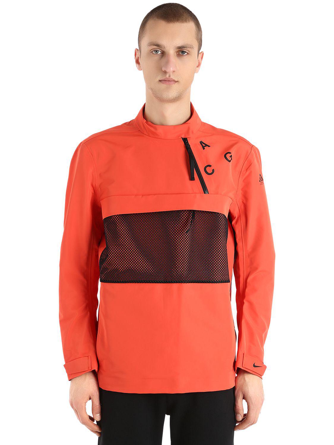 Nike Nikelab Acg Pullover Shell Jacket in Orange for Men - Lyst
