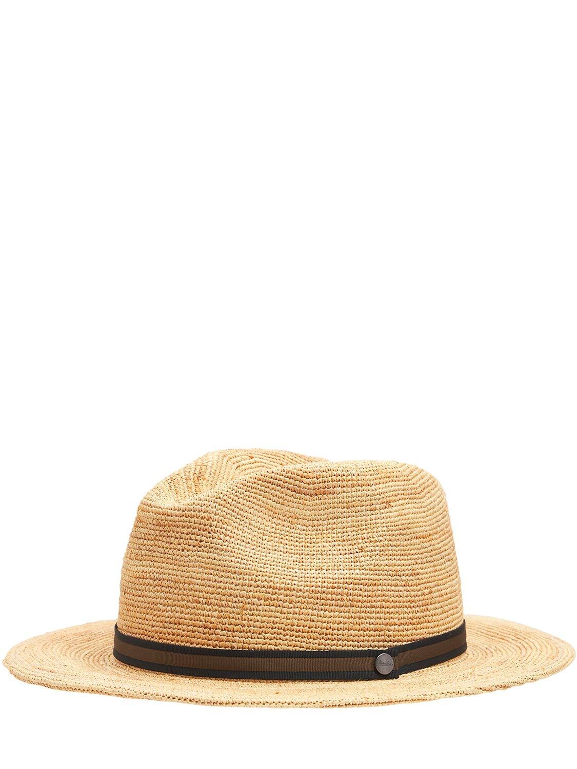 Borsalino Argentina Medium Brim Straw Panama Hat in White/Brown (Brown) for  Men | Lyst