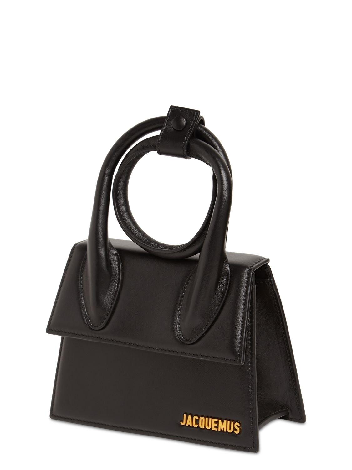 Jacquemus Le Chiquito Noeud Leather Bag in Black - Lyst