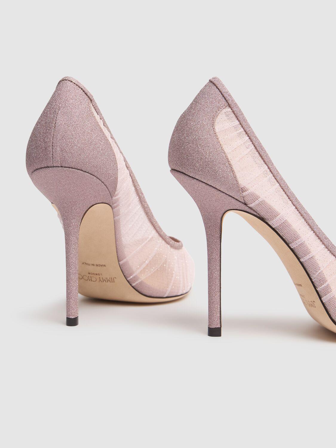Jimmy Choo レディース ピンク Love チュールパンプス 100mm ヒール