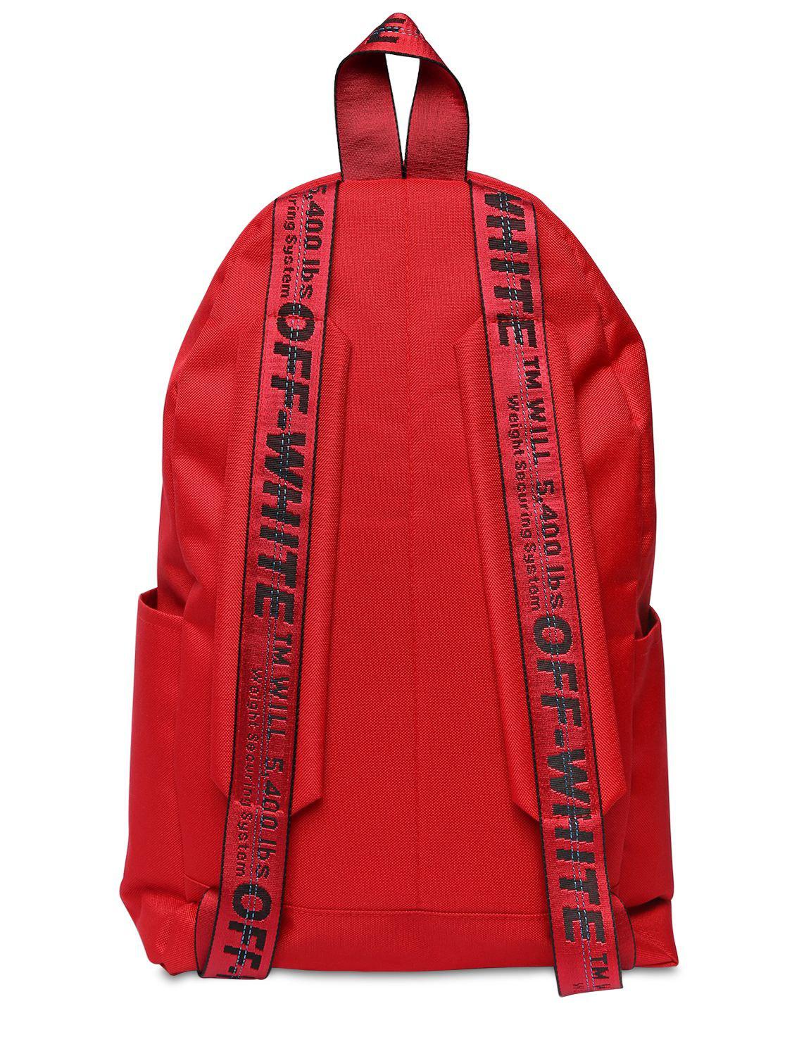 Off-White c/o Virgil Abloh Synthetic &quot;&quot;&quot;backpack&quot;&quot; Nylon Canvas Backpack&quot; in Red/White (Red) for ...