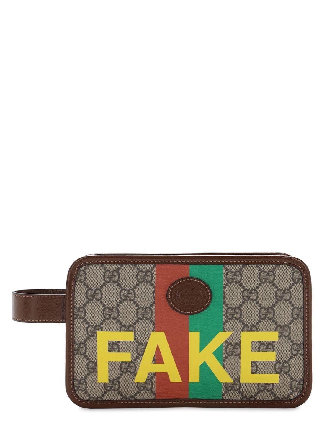 Gucci Gürteltasche mit "Fake/Not" Print in Natur für Herren | Lyst CH