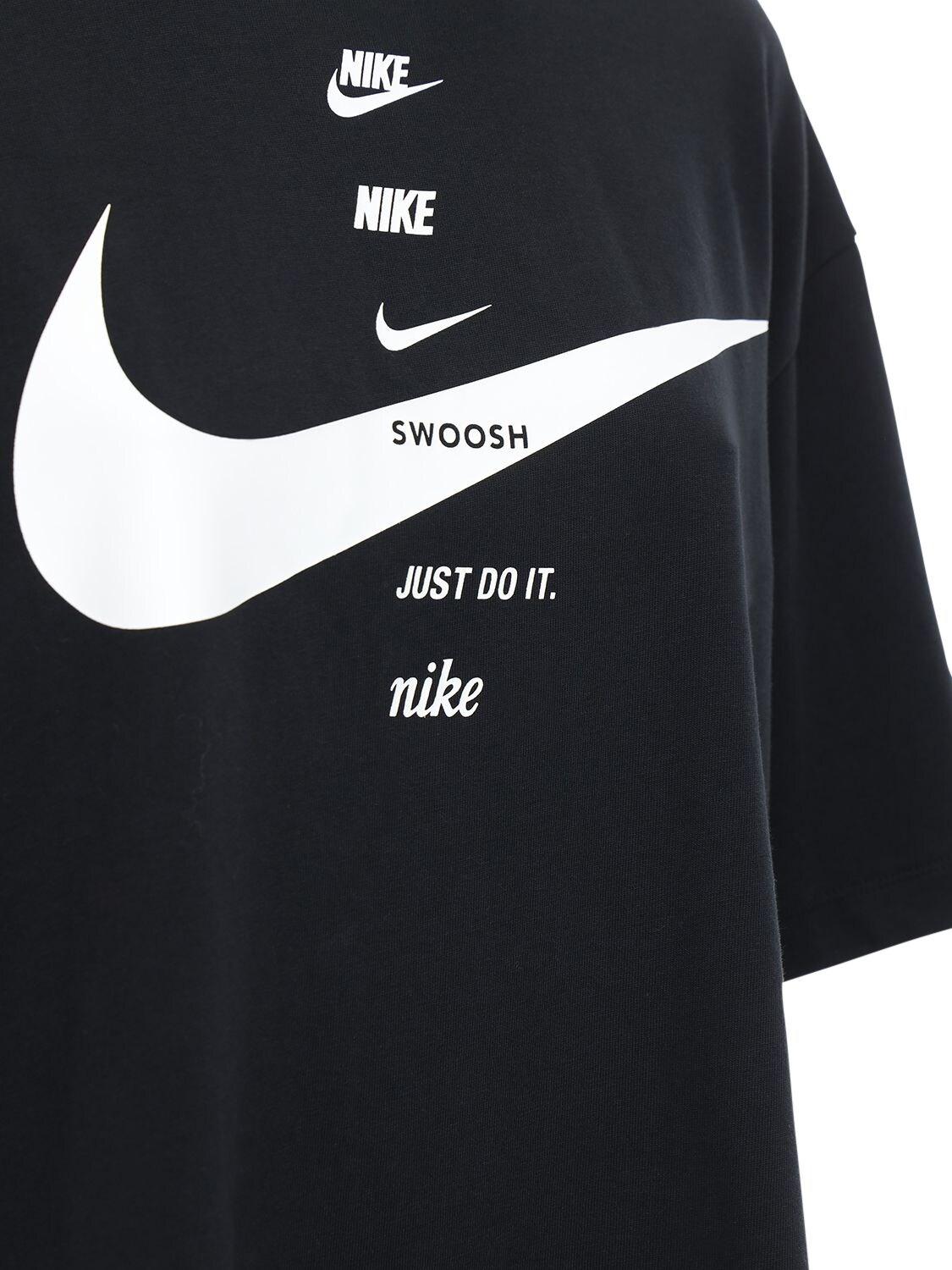 black nike swoosh shirt