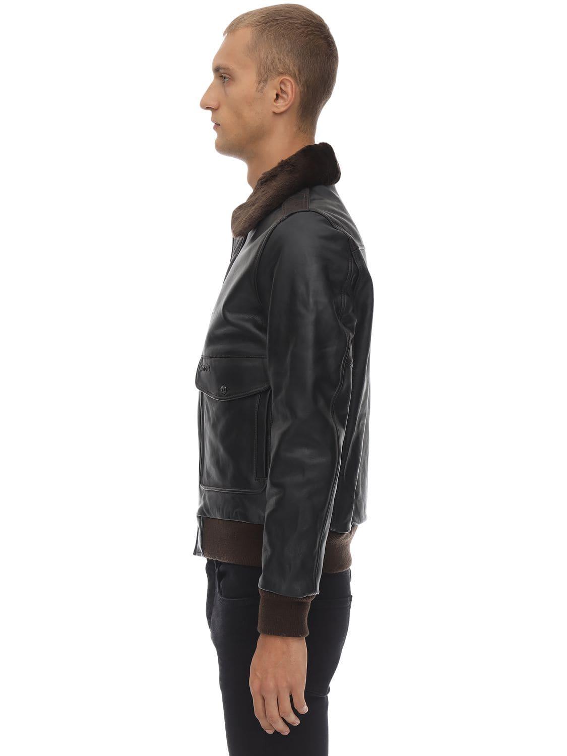 Schott Nyc Lc 5331 X Leather Jacket in Brown for Men | Lyst
