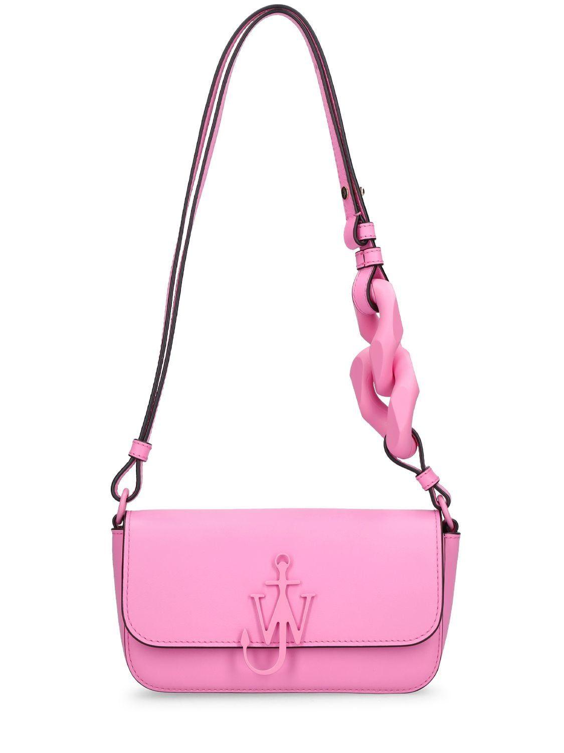 JW Anderson Tonal Chain Anchor Leather Bag in Pink | Lyst