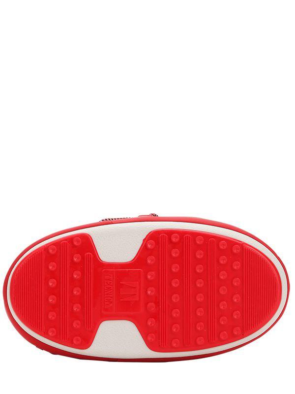 Moncler Saturne Moon Boots High in Red 