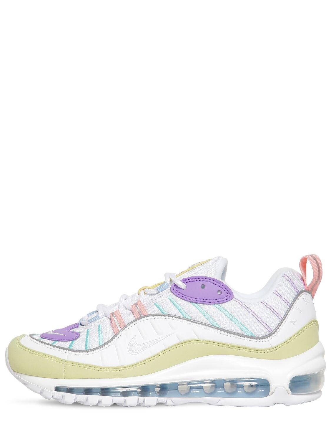 Nike Synthetic Pastel Air Max 98 Trainers in Green (White) - Save 19% - Lyst