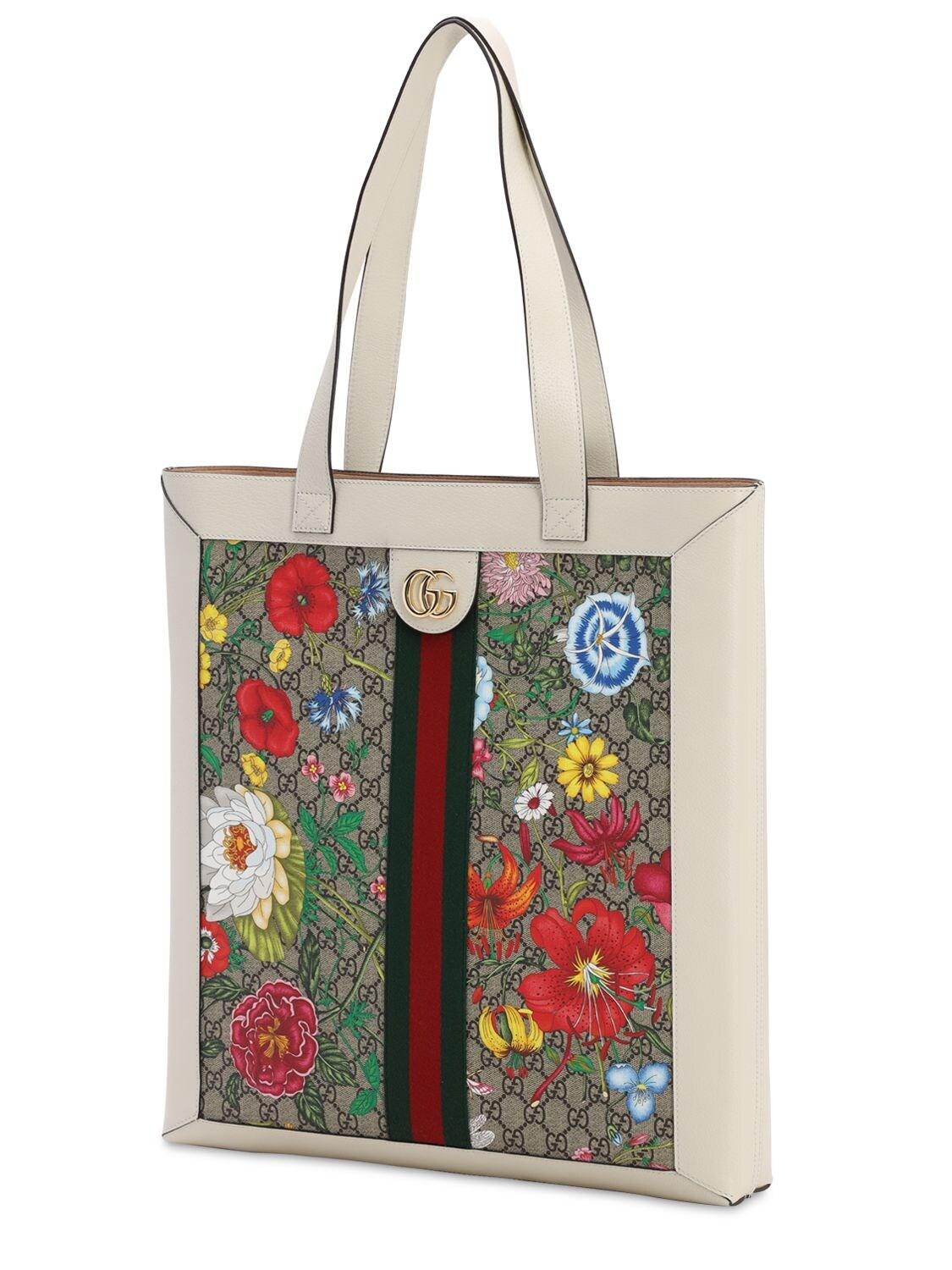 gucci flora tote bag
