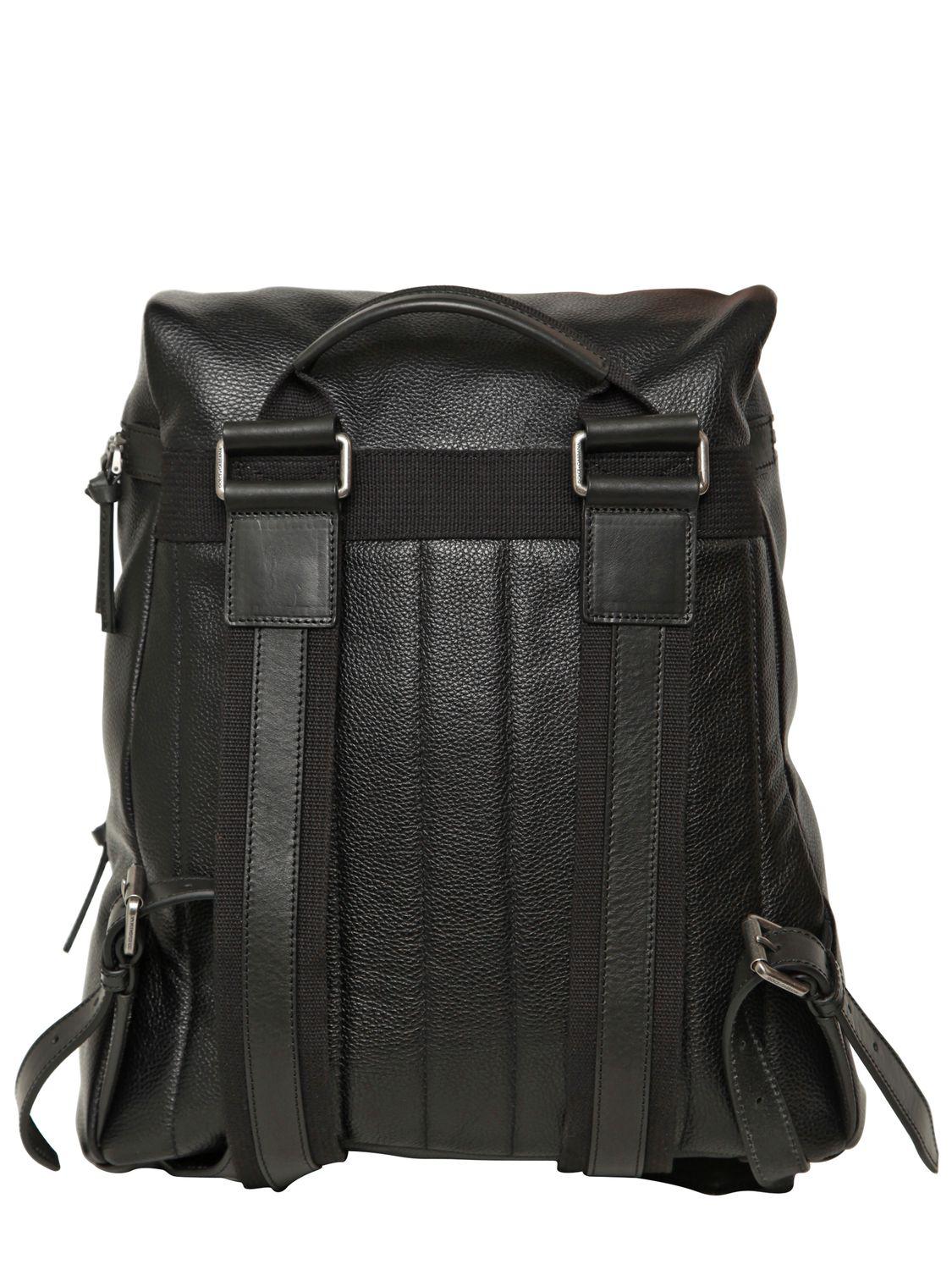 Dolce & Gabbana Deer Print Leather Backpack in Black for ...
