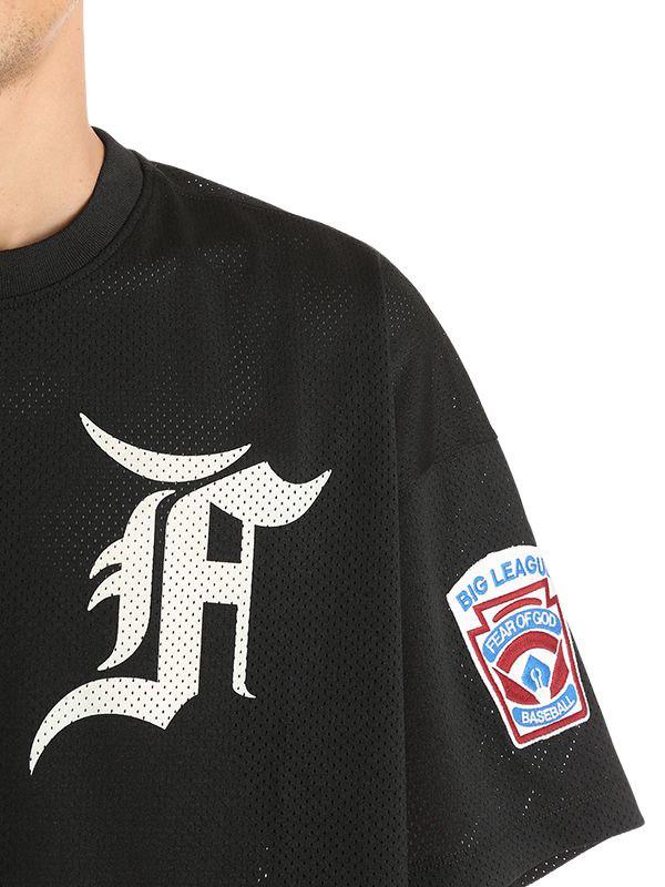effect Decoratie Bijdrage Fear Of God Oversized Techno Jersey & Mesh T-shirt in Black for Men | Lyst
