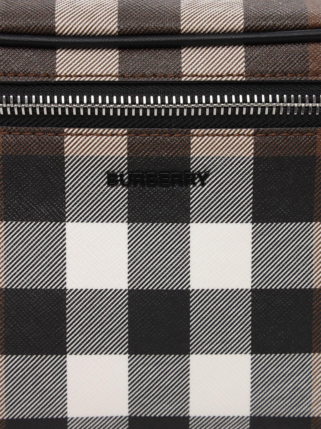 Burberry Mini Cason Check Belt Bag in Gray for Men