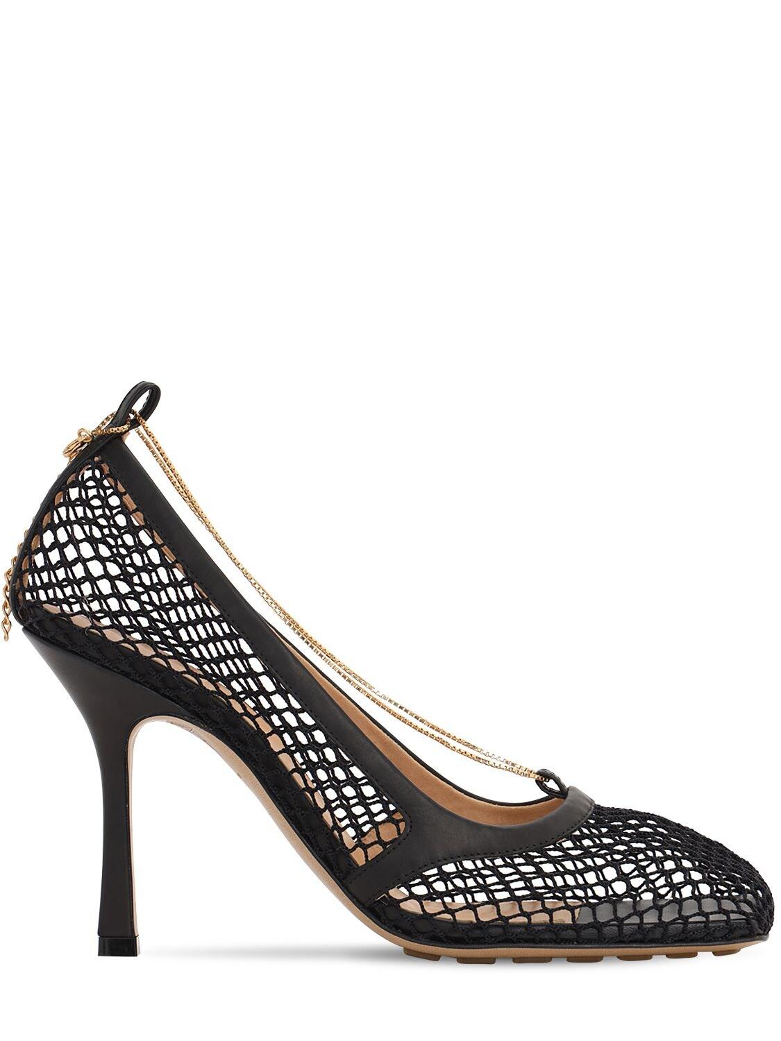 mesh bottega heels