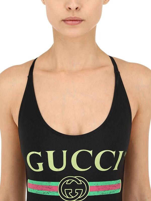 Gucci Logo-print Stretch-jersey Body | Lyst