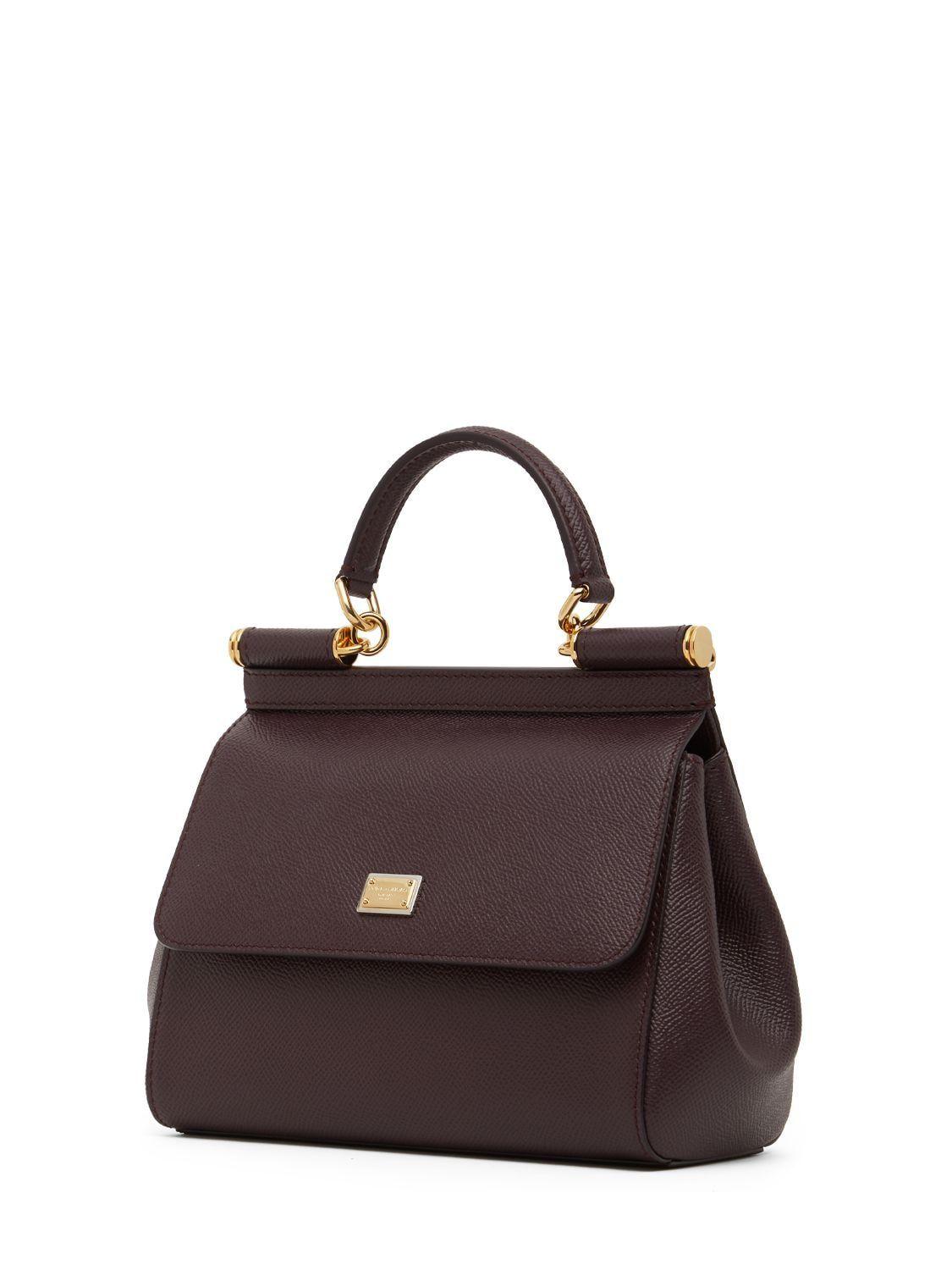 Dolce & Gabbana Dauphine New Sicily Top Handle Bag In Mosto