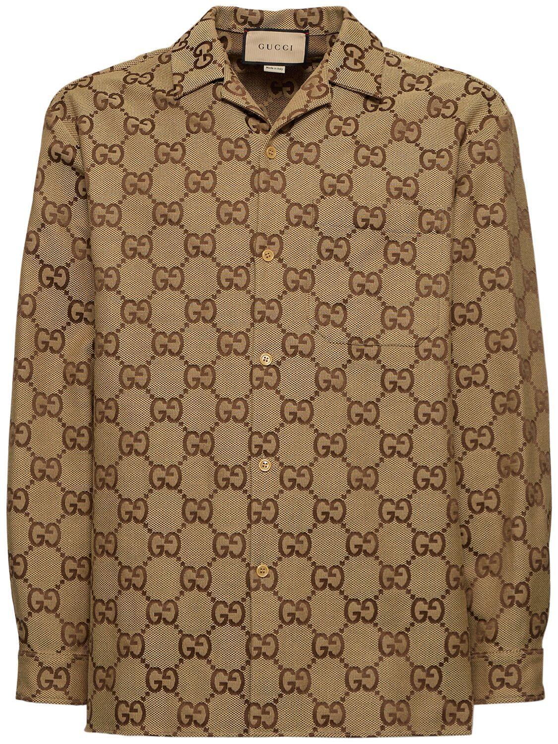 Brown sales gucci shirt