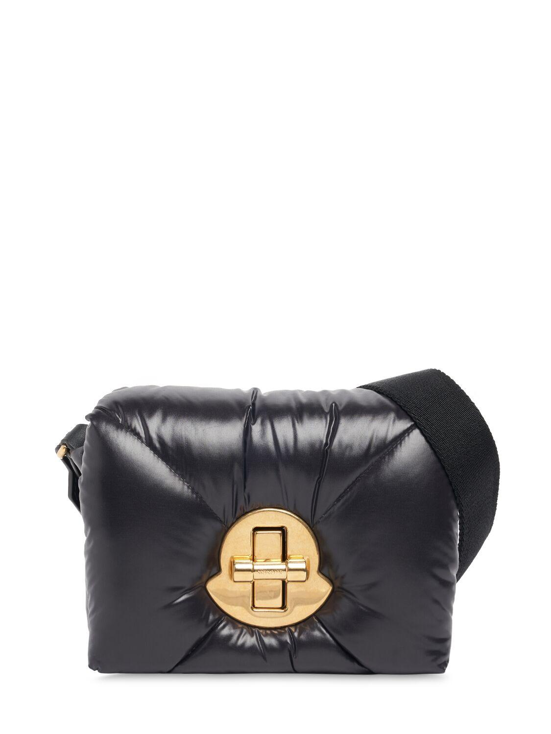 Moncler レディース グレー Mini Puf キルテッドナイロンクロスボディ 