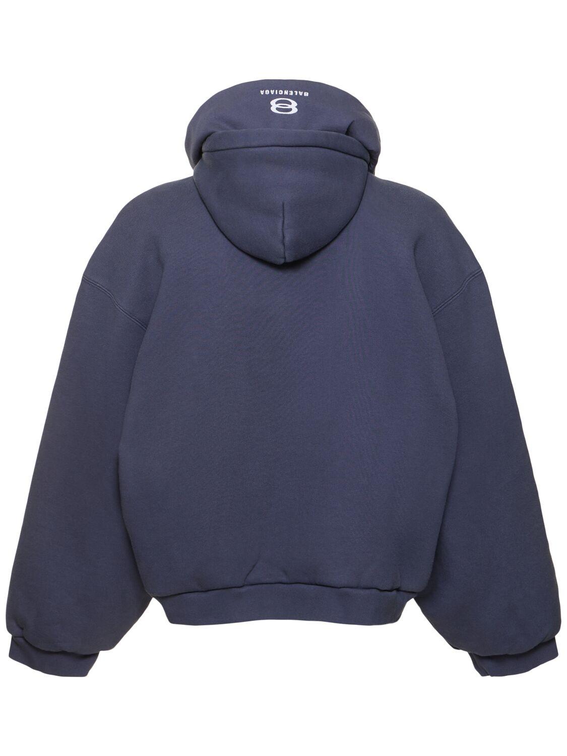 【BALENCIAGA】 Incognito コットン ブレンド フーディー Balenciaga Incognito Cotton Blend Hoodie in Blue for Men | Lyst
