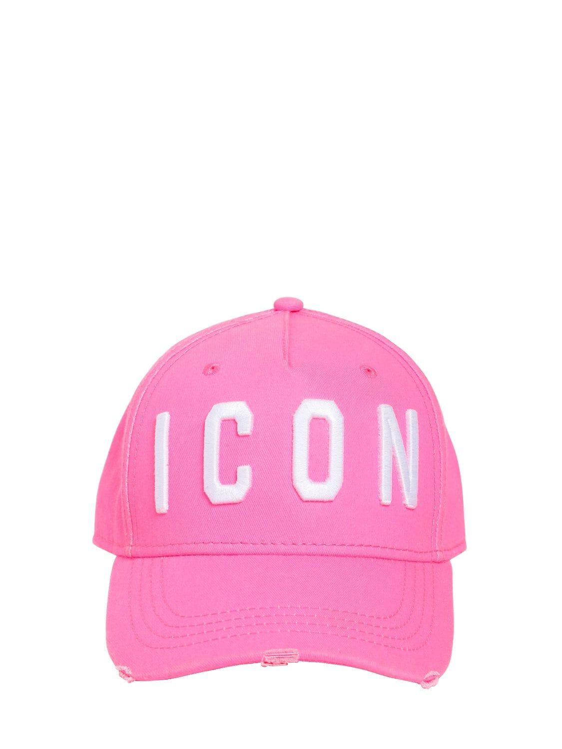DSquared² Icon Cotton Canvas Baseball Hat in Pink | Lyst UK