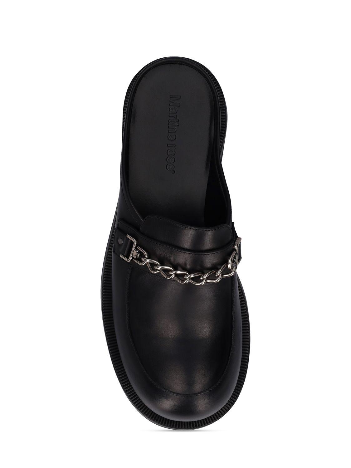 Martine Rose SS23 Bulb Toe Ring Loafers in Black