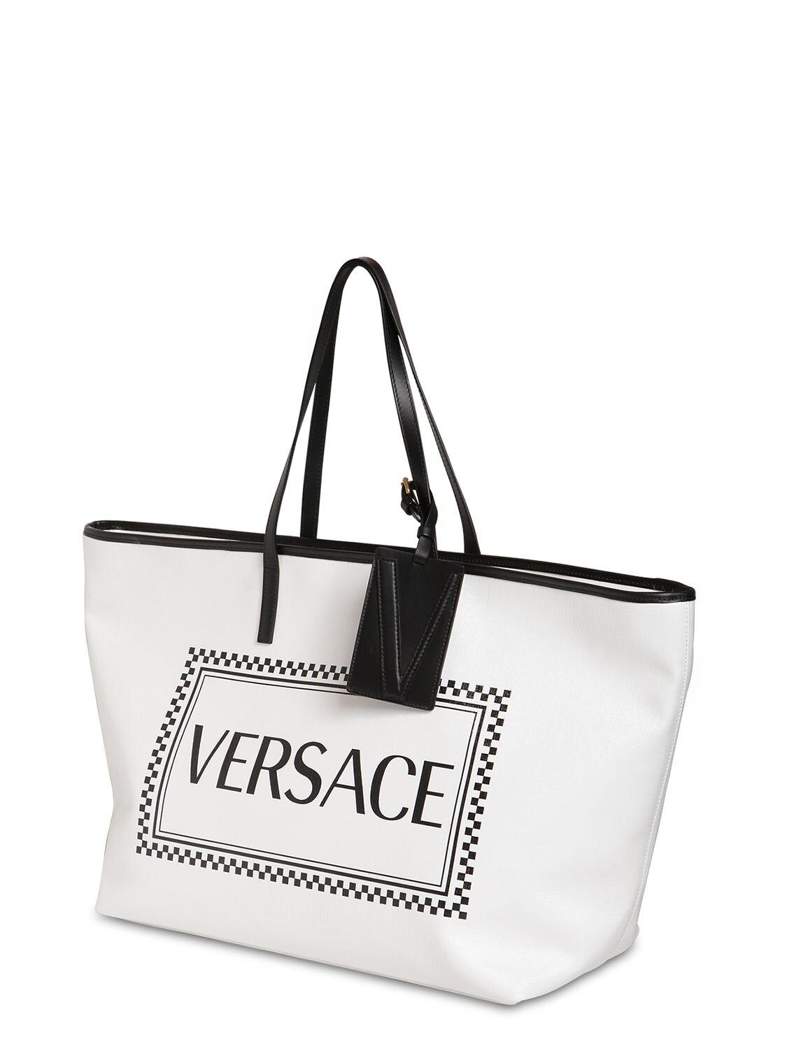 versace canvas tote bag