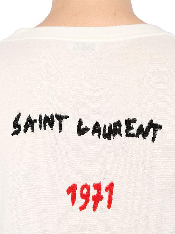 white saint laurent shirt