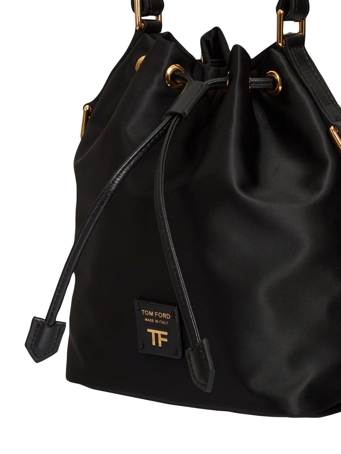 Tom Ford Small Nylon Bucket Bag in Black | Lyst UK